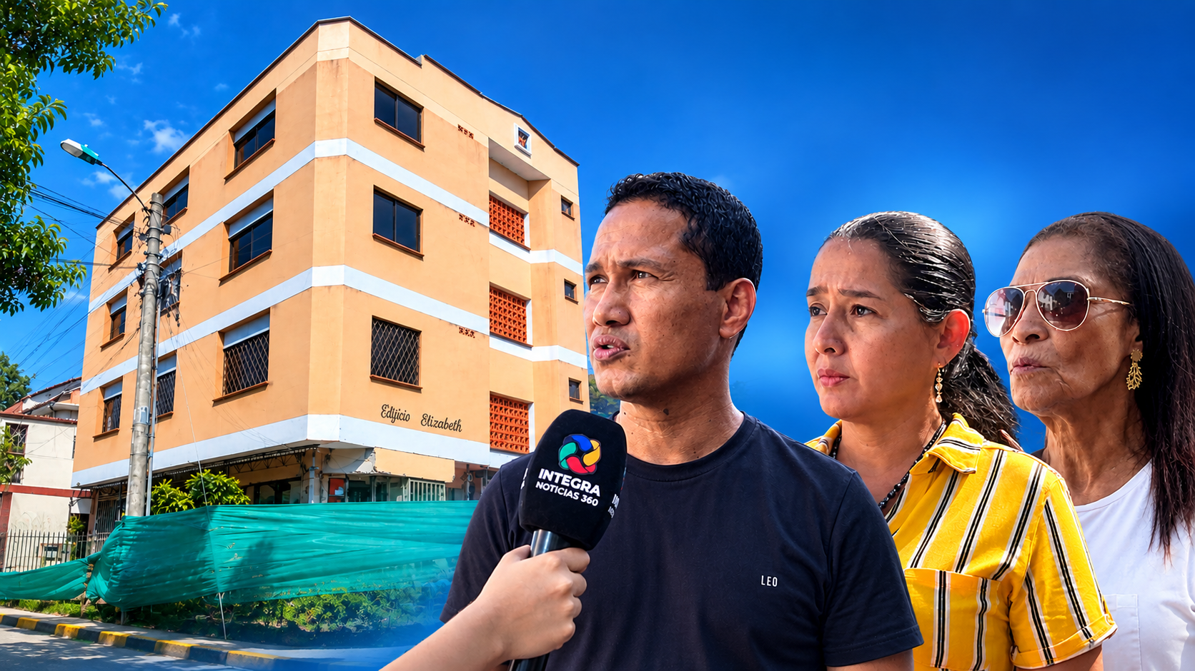 Habitantes del barrio Eucarístico en Cali temen que el edificio Elizabeth colapse