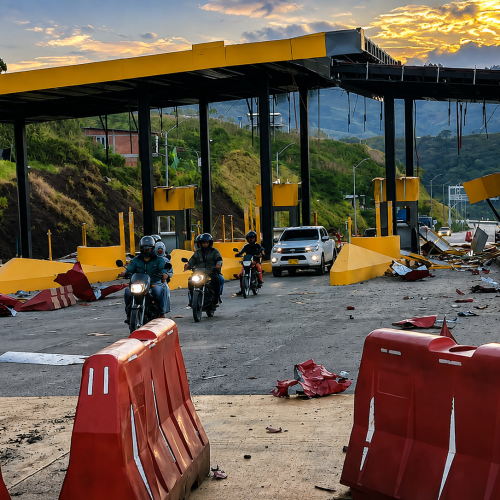 Explosivos destruyen el peaje de Mondomo horas después de la posesión presidencial