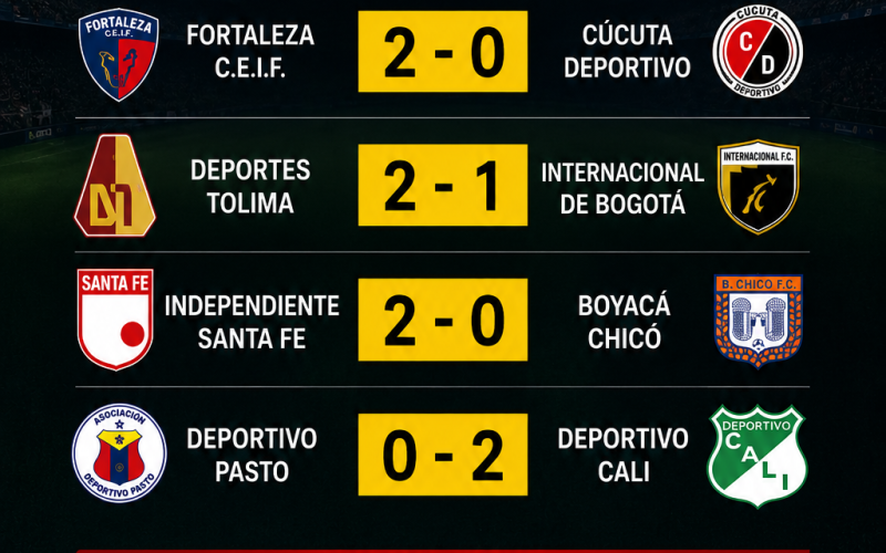 ¡Así quedaron los resultados de la Fecha 4 de la Liga BetPlay II-2026!